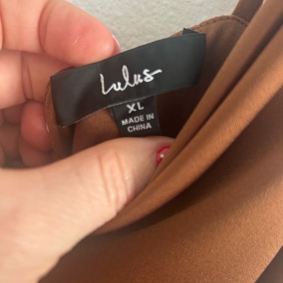 Lulu's Chic Brown Backless Dress - Picture 3 of 11